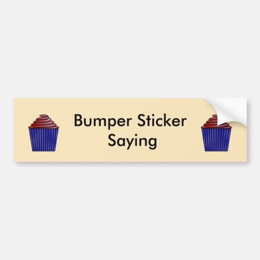 Cupcake door Kenneth Yoncich Bumpersticker (Voorkant)