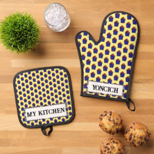 Cupcake door Kenneth Yoncich Ovenwant & Pannenlap Set