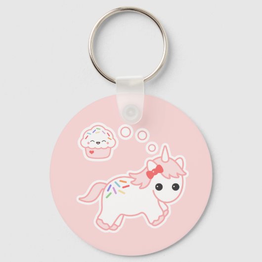 Cupcake Dream Unicorn Sleutelhanger (Voorkant)