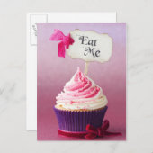 Cupcake - Eat me Briefkaart (Voorkant / Achterkant)