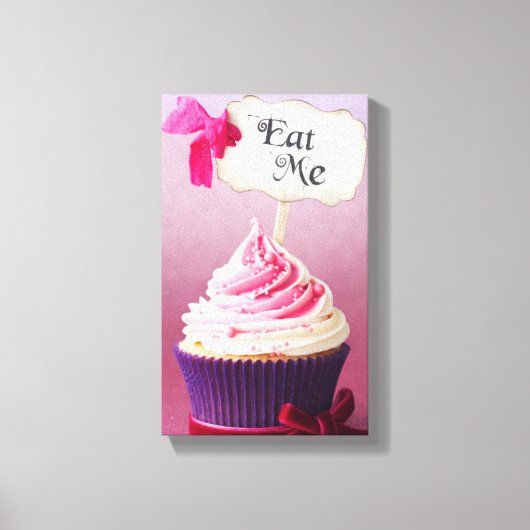 Cupcake - Eat me Canvas Afdruk (Voorkant)