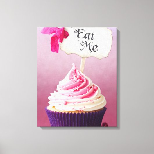 Cupcake - Eat me Canvas Afdruk (Voorkant)