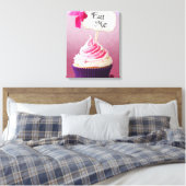 Cupcake - Eat me Canvas Afdruk (Insitu (Slaapkamer))