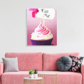 Cupcake - Eat me Canvas Afdruk (Insitu (Woonkamer))