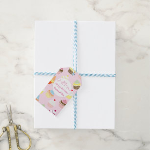 Cupcake Een Cadeau Voor Jou Roze Verjaardag Labels Cadeaulabel