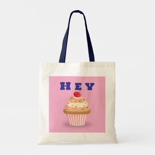 Cupcake en bak het tot je het Canvas tas maakt (Achterkant)