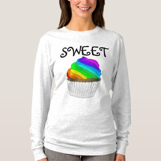 CUPCAKE EN COURBE, T-Shirts LES FEMMES (Devant)