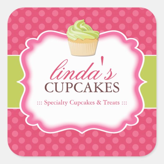Cupcake en Dessert - Verpakking Stickers (Voorkant)