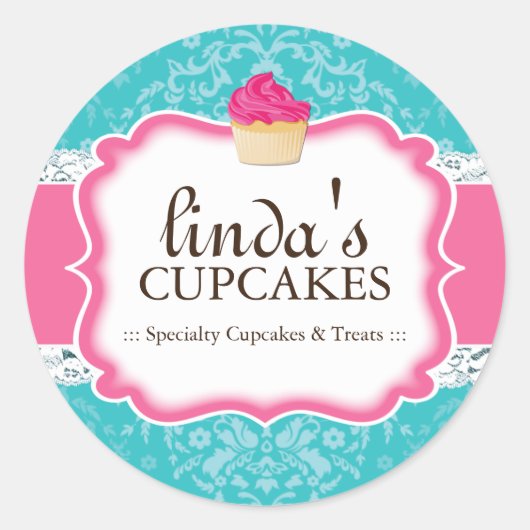 Cupcake en Dessert - Verpakking Stickers (Voorkant)