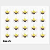 Cupcake en kaarsen vierkante sticker (Vel)