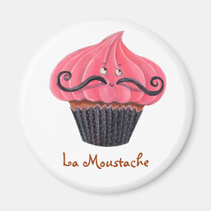 Cupcake en La Mustache Magneet