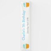 Cupcake en Sprinkles Birthday Party Spandoek (Verticaal)