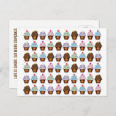 Cupcake en Sprinkles Collage Briefkaart (Voorkant / Achterkant)