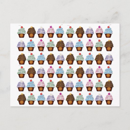 Cupcake en Sprinkles Collage Briefkaart (Voorkant)