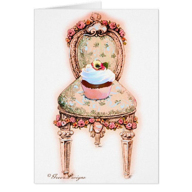 Cupcake et chaise Vintages (Devant)