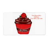Cupcake Étiquette de la Saint Valentin (Devant)