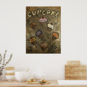 Cupcake-explosie Poster (Keuken)