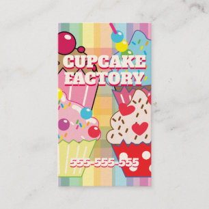 CUPCAKE FACTORY VISITEKAARTJE