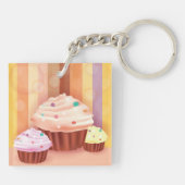 Cupcake Fantasy Kleurrijke snoepjes Sleutelhanger (Achterkant)