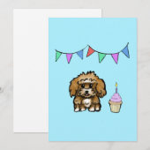 Cupcake feestkaart feestdagenkaart (Voorkant / Achterkant)