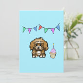 Cupcake feestkaart feestdagenkaart (Staand voorkant)