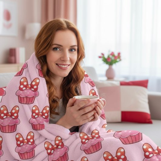Cupcake Fleece Blanket Deken