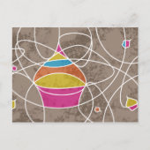 CUPCAKE formes invitation de partie (Devant)