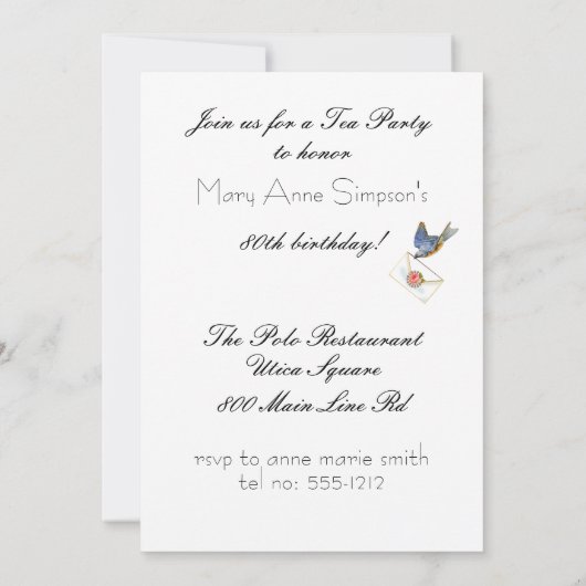 Cupcake French Victorian Invitation (Dos)
