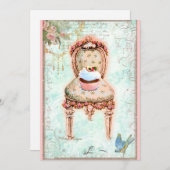 Cupcake French Victorian Invitation (Devant / Derrière)