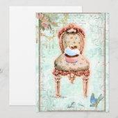 Cupcake French Victorian Invitation (Devant / Derrière)