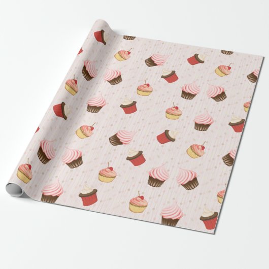 Cupcake Fun Cadeaupapier (Uitgerold)