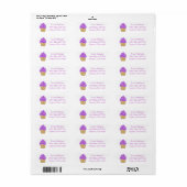 Cupcake Fun retour adreslabels Etiket (Full Sheet)