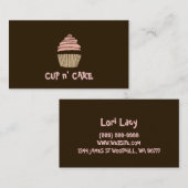 Cupcake, gâteau, Carte de visite de boulangerie (Devant / Derrière)