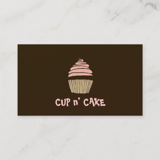 Cupcake, gâteau, Carte de visite de boulangerie (Devant)