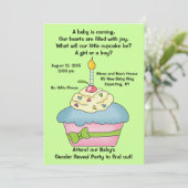 Cupcake Gender Reopenbaart Uitnodiging (Staand voorkant)