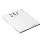 Cupcake gepersonaliseerd Notitieblok – Pink Polka  (Schuin)