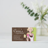 Cupcake Girl-Visitekaartjes Visitekaartje (Staand voorkant)
