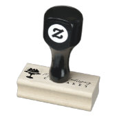 Cupcake Glas Koepel Bakkerij Bakker Script Logo Rubberstempel (Stempel)