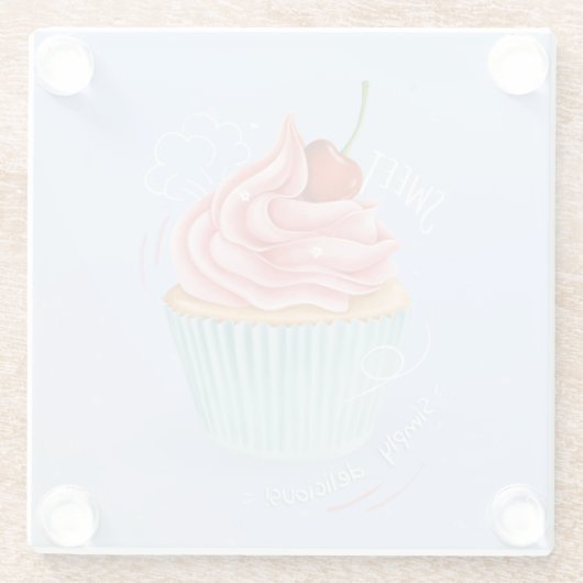 Cupcake Glazen Onderzetter (Achterkant)