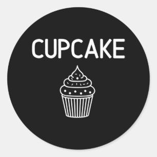 Cupcake grappig grap sarcastisch gezin ronde sticker