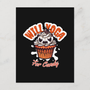 Cupcake Halloween idee voor Moms Yoga Informatiekaartje