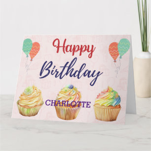 Cupcake Happy Birthday Kaart