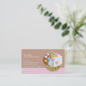 Cupcake Harten Visitekaartje (Staand voorkant)