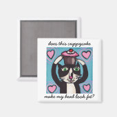 Cupcake Head Kitty Magnet (Recto/Verso)