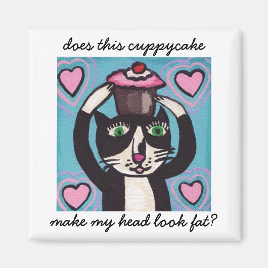 Cupcake Head Kitty Magnet (Devant)