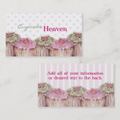 Cupcake Heaven Chic Visitekaartjes (Voorkant / Achterkant)