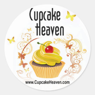 "Cupcake Heaven" - Confecties Desserts gebak Ronde Sticker
