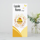 "Cupcake Heaven" - Menu Chic Pastry Dessert (Staand voorkant)