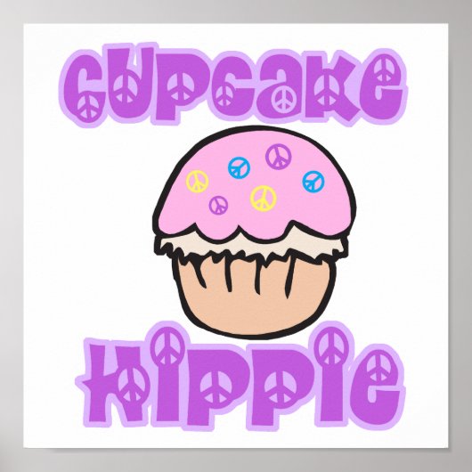 Cupcake Hippie Poster (Voorkant)