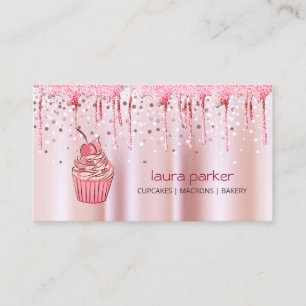 Cupcake Home Bakery Pastry Roos Gold Driving Visitekaartje